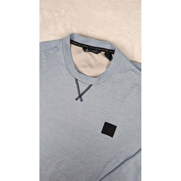 Adidas Adicross‎ LS No Show Baselayer Mens Medium Crewneck Shirt Light Blue - Picture 1 of 14